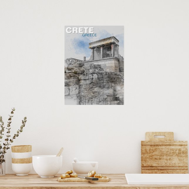 Poster Knossos Palace – Ancient Minoan Ruins Wall Art  (Cozinha)