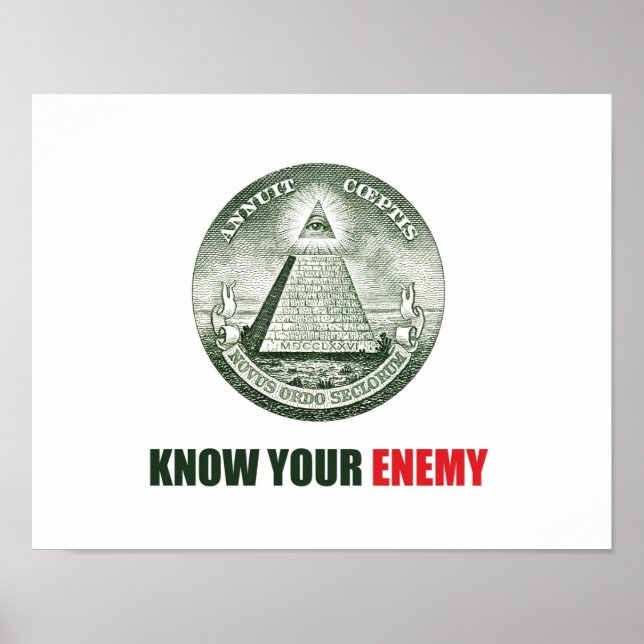 poster know your enemy illuminati (Frente)