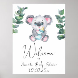 Poster Koala Bear e Eucalyptus - Conselho de espuma bem-v