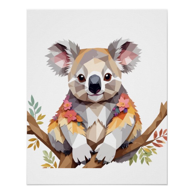 Póster Koala Brincando Com Uma Alegria E Adorável Tristez (Frente)
