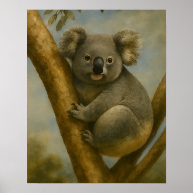 Poster Koala em Luz Silenciosa (Frente)