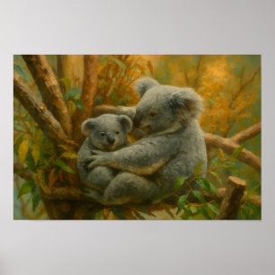 Poster Koala Embrace - Pintor de Vida Selvagem em Tensão