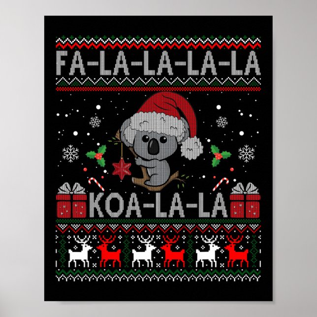 Poster Koala-la-la-Cute Koala Bear - U Natal Australiano (Frente)