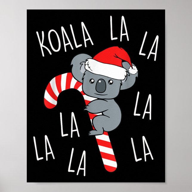 Poster Koala La La La - Trocadilho de Natal Australiano E (Frente)