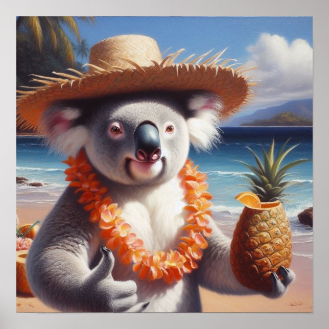 Poster Koala Luau (Frente)