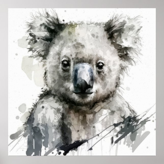 Poster Koala Retrait Animal Painting Willife Outdoor (Frente)
