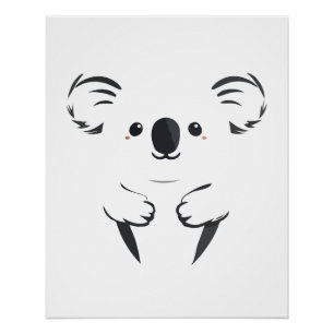 Póster Koala Vetor Art Animal Modern Urban City Graphic