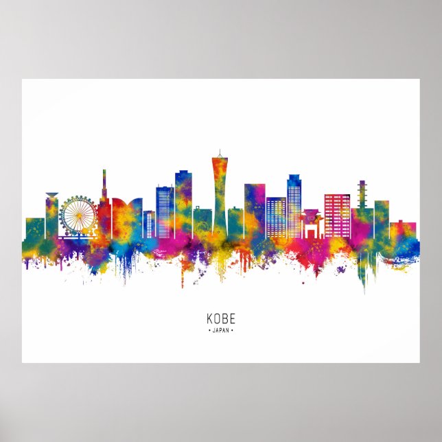 Poster Kobe Japan Skyline (Frente)