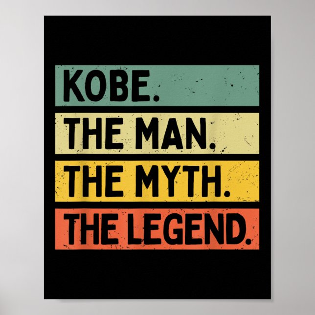 Poster Kobe O Homem O Mito A Lenda Personaliza Engraçado (Frente)