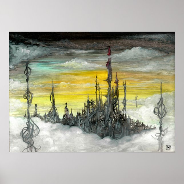 Póster Koch City Oil on Gesso Conselho por Toby Mikle (Frente)