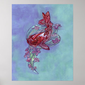 Póster Koi e Sakura por Adam Dennis