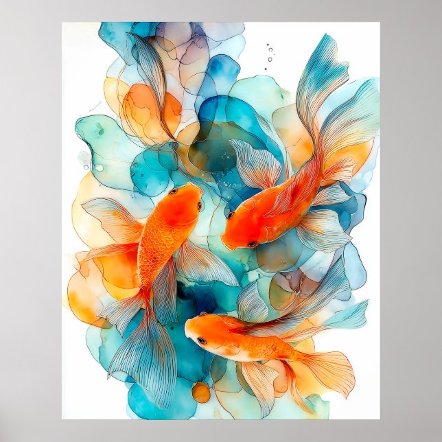 Poster Koi em Fluxo (Frente)