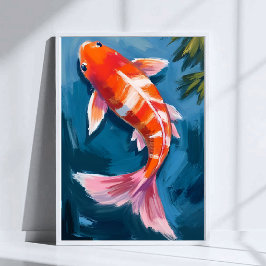 Poster Koi Fish BeauLinda Watercolor
