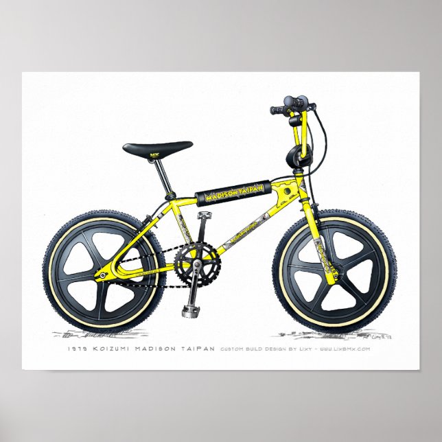 Póster Koizumi Madison Taipan LixBMX Vintage BMX Sketch (Frente)
