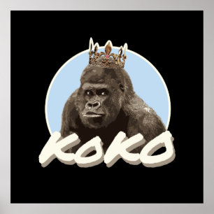 Poster Koko o gorila que veste a coroa