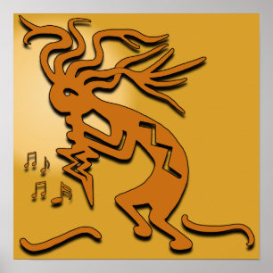 Póster Kokopelli Merrymaker Musician