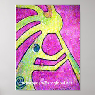 Póster Kokopelli Watercolor