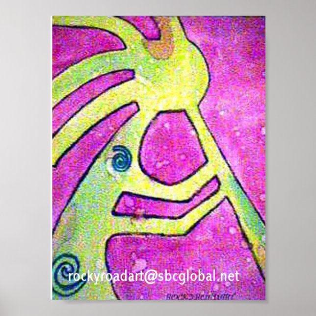 Póster Kokopelli Watercolor (Frente)