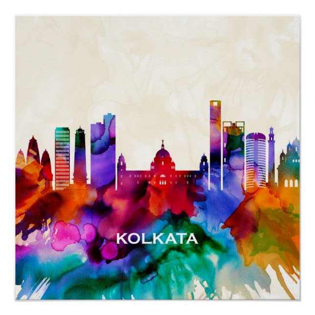 Póster Kolkata Skyline (Frente)
