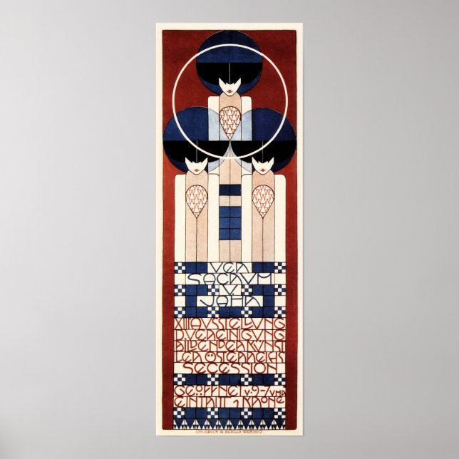 Poster KOLOMAN MOSER V Sacrum V Jahr Viena Secessão (Frente)