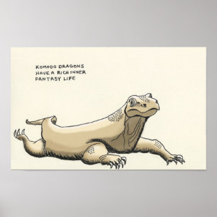 Poster komodo dragon trivia