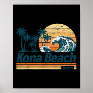 Poster Kona Beach Group Matching Family Vacching Summer