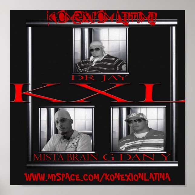 POSTER KONEXION LATINA, WWW.MYSPACE.COM/... (Frente)