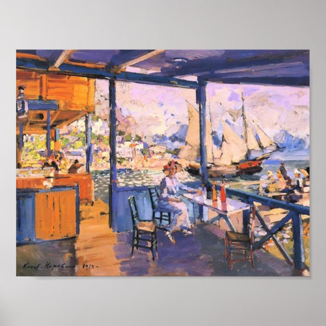 Póster Konstantin Korovin - Pier em Gurzuf (Frente)