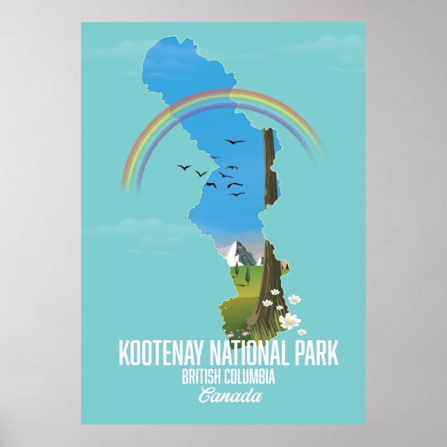 Poster Kootenay, Parque Nacional Kootenay Canadá (Frente)