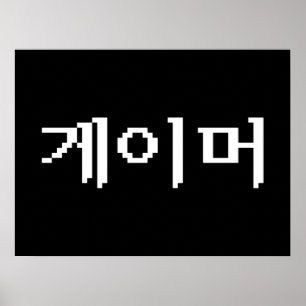 Póster Korean Gamer 게이머