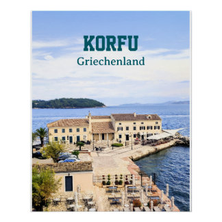 Póster Korfu Griechenland