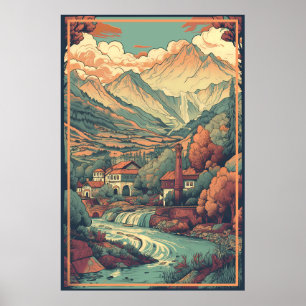Poster KOSOVO: Publicidade de Viagens Antiga