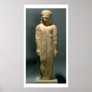 Póster Kouros Dionysermos, grego, período arcaico, c.600