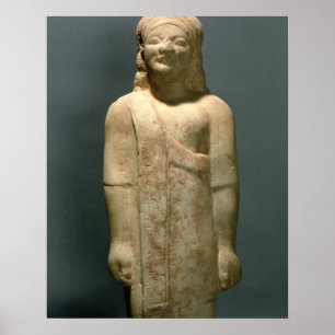 Póster Kouros Dionysermos, grego, período arcaico, c.600