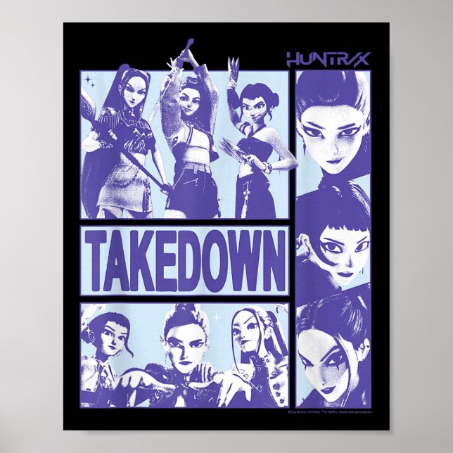 Poster Kp Demon Hunters Halloween Huntrix Takedown Panel  (Frente)