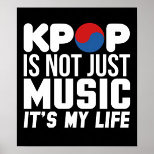 Póster Kpop é meus gráficos do slogan da música da vid