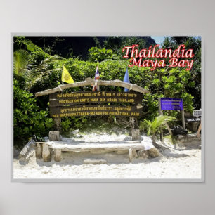 Poster Krabi - Baía de Maya - Tailândia -