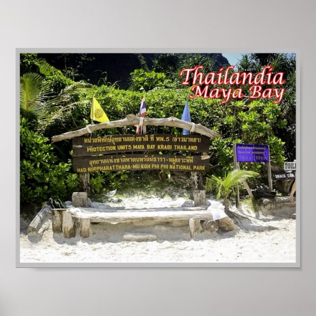Poster Krabi - Baía de Maya - Tailândia - (Frente)