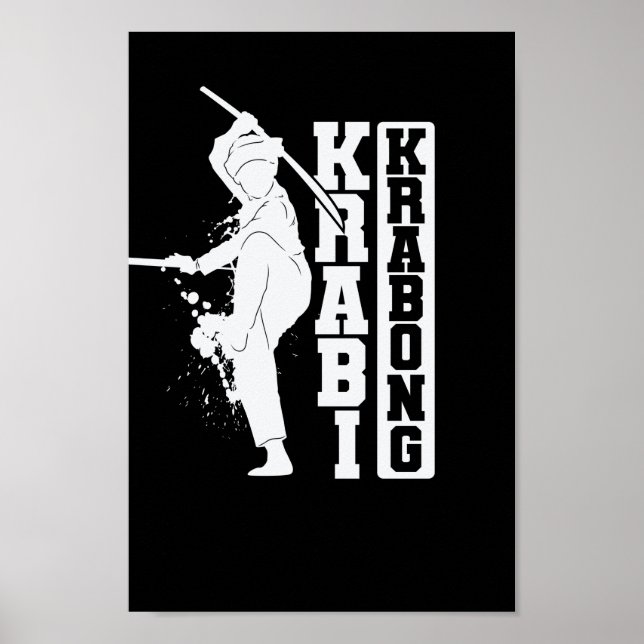 Poster Krabi Krabong Training Kampfkunst Thailand (Frente)