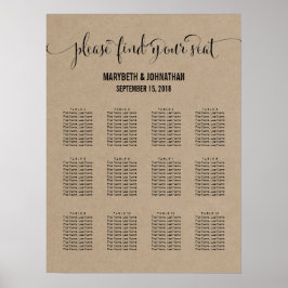 Poster Kraft Rustic Modern Fazemos Gráfico De Casamento