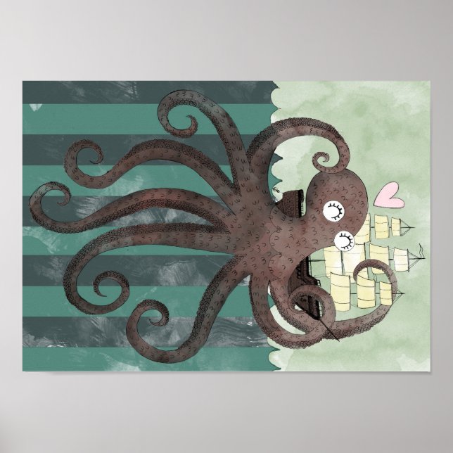 Póster Kraken te ama (Frente)