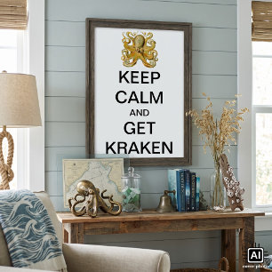 Póster Kraken Vintage, Polvo Gamochonia, Ernst Haeckel
