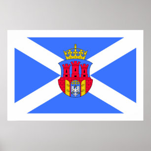 Póster Krakow, bandeira do Polônia