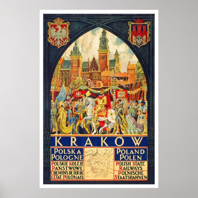 Poster Krakow Polska Pologne (Frente)