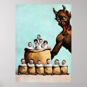 Poster Krampus assustador