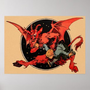 Poster Krampus assustador