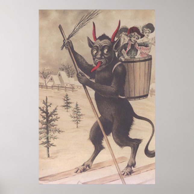 Poster Krampus Skiing Mulheres Sequestro (Frente)