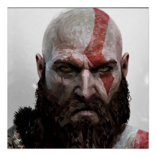 Póster Kratos - Low Poly - Poster 50.8cm x 50.8cm