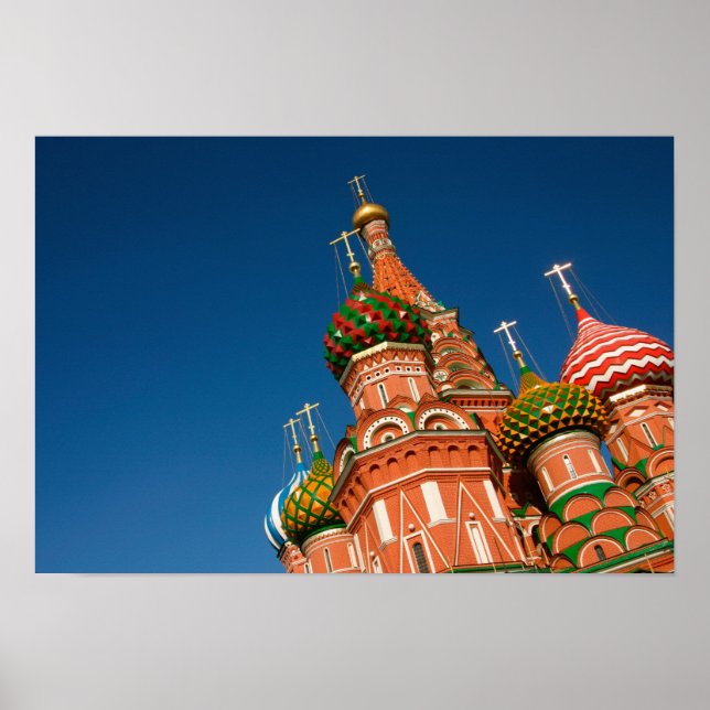 Poster Kremlin, Vasiliy Abençoado | Moscou, Rússia (Frente)