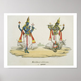 Póster Krishna Venugopala, gravado por de Marlet e du B